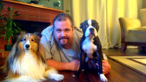Javier and his FurKids, Dante and Milo